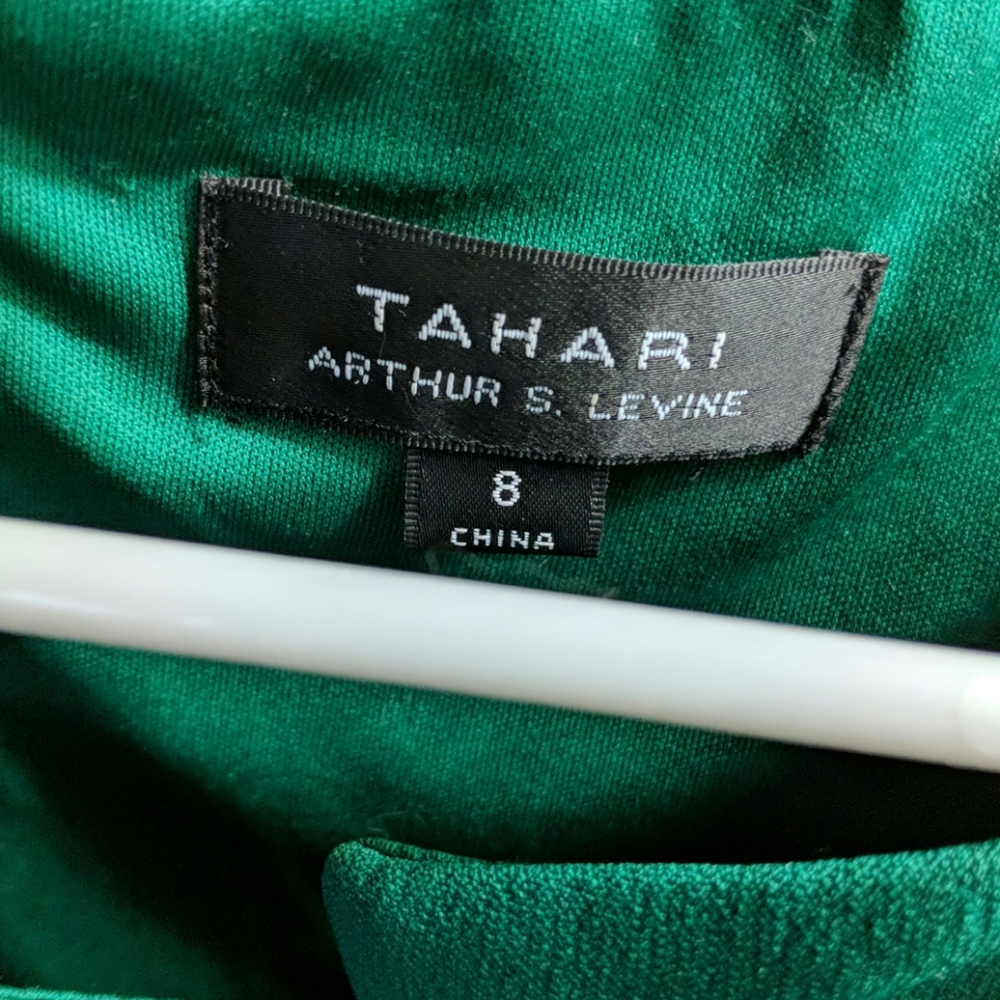 Tarahi emerald green sheath with half sleeves